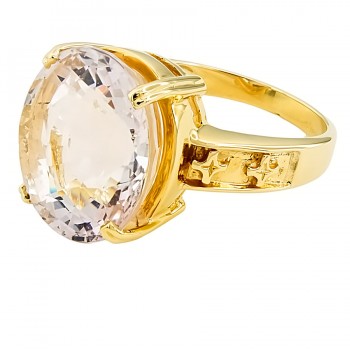 18ct gold Morganite Ring size N
